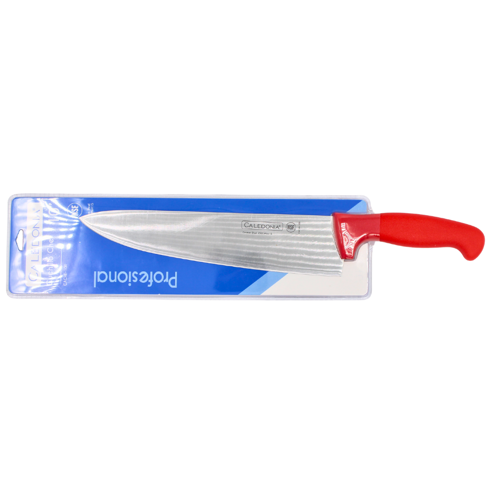 Cuchillo Chef 10" Caledonia Color Rojo