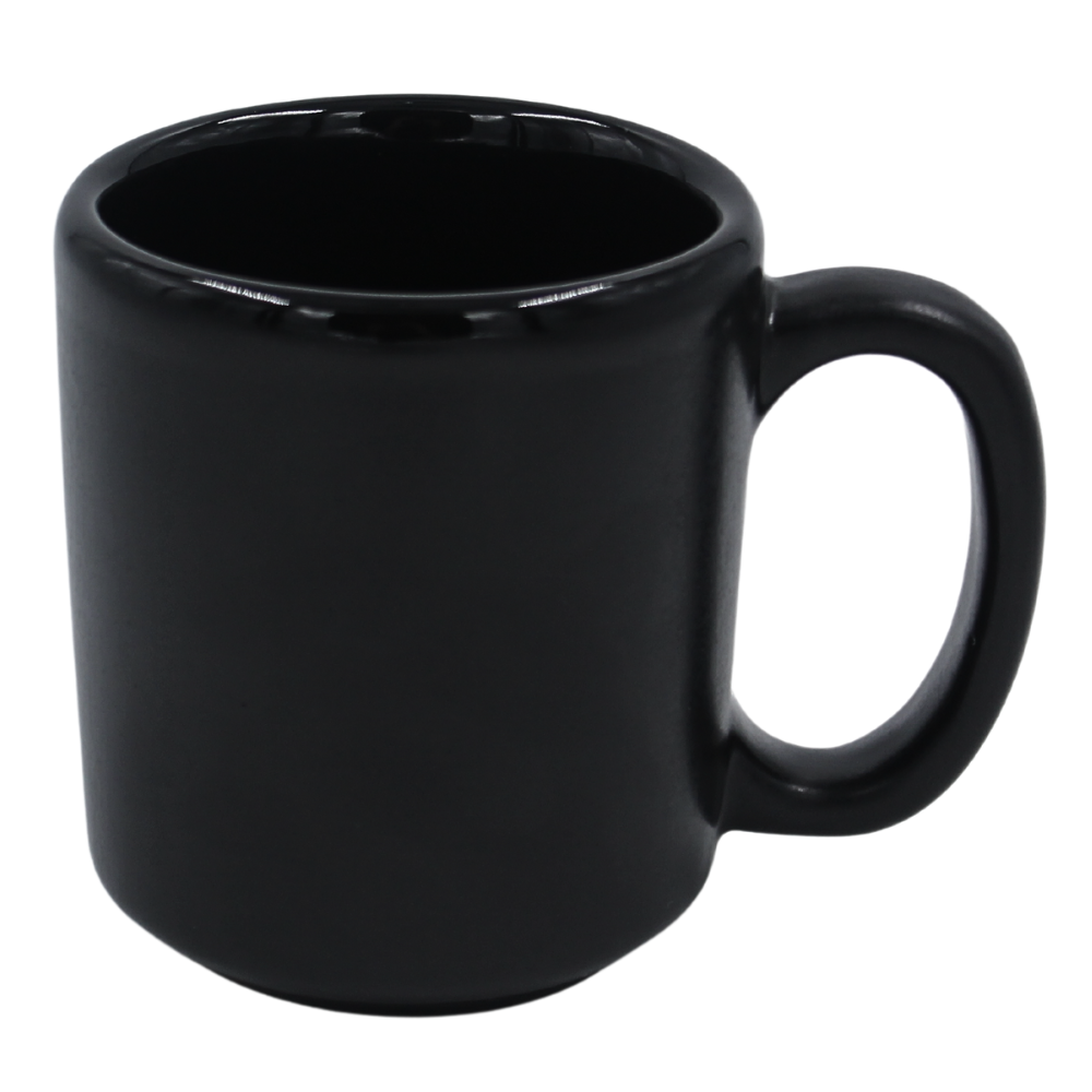 Taza de cerámica Negro Mate / Negro 10 onzas "Houston"