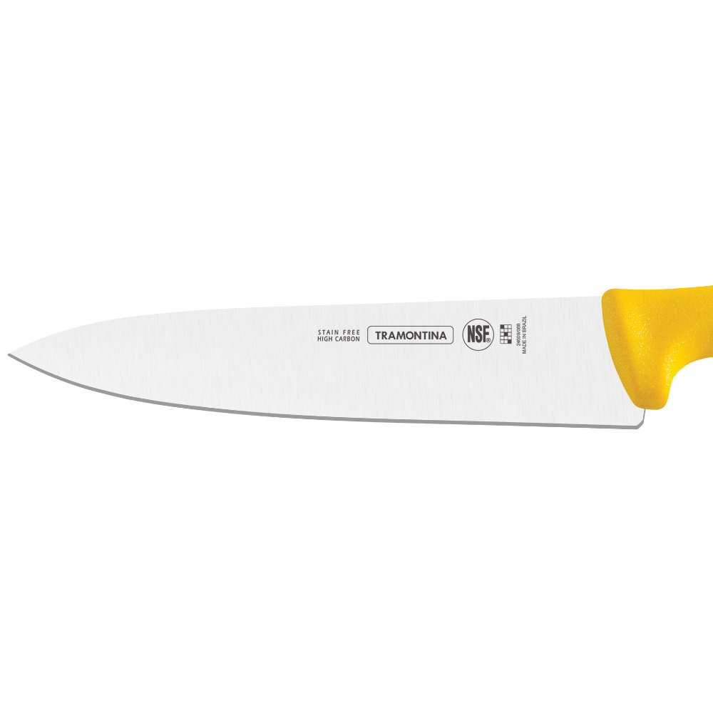 Cuchillo profesional para Chef 10 pulgadas amarillo Tramontina