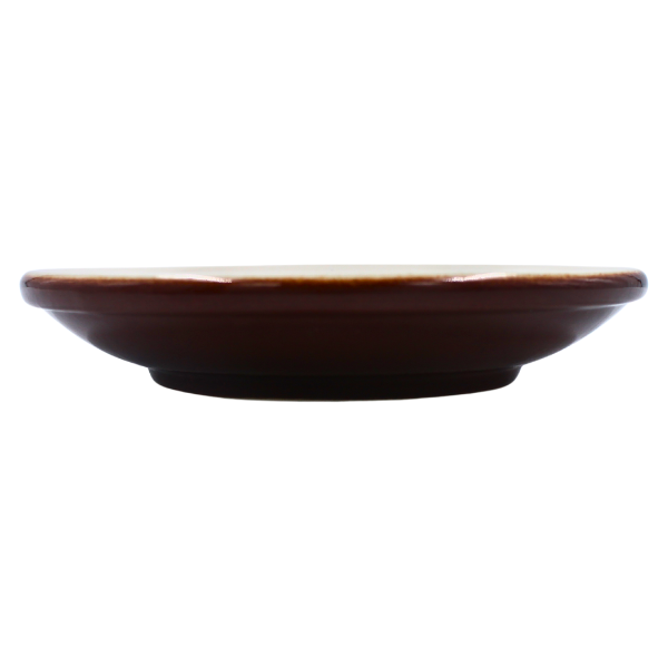 Plato Jumbo 6 1/2" Cafe Chocolate/Blanco