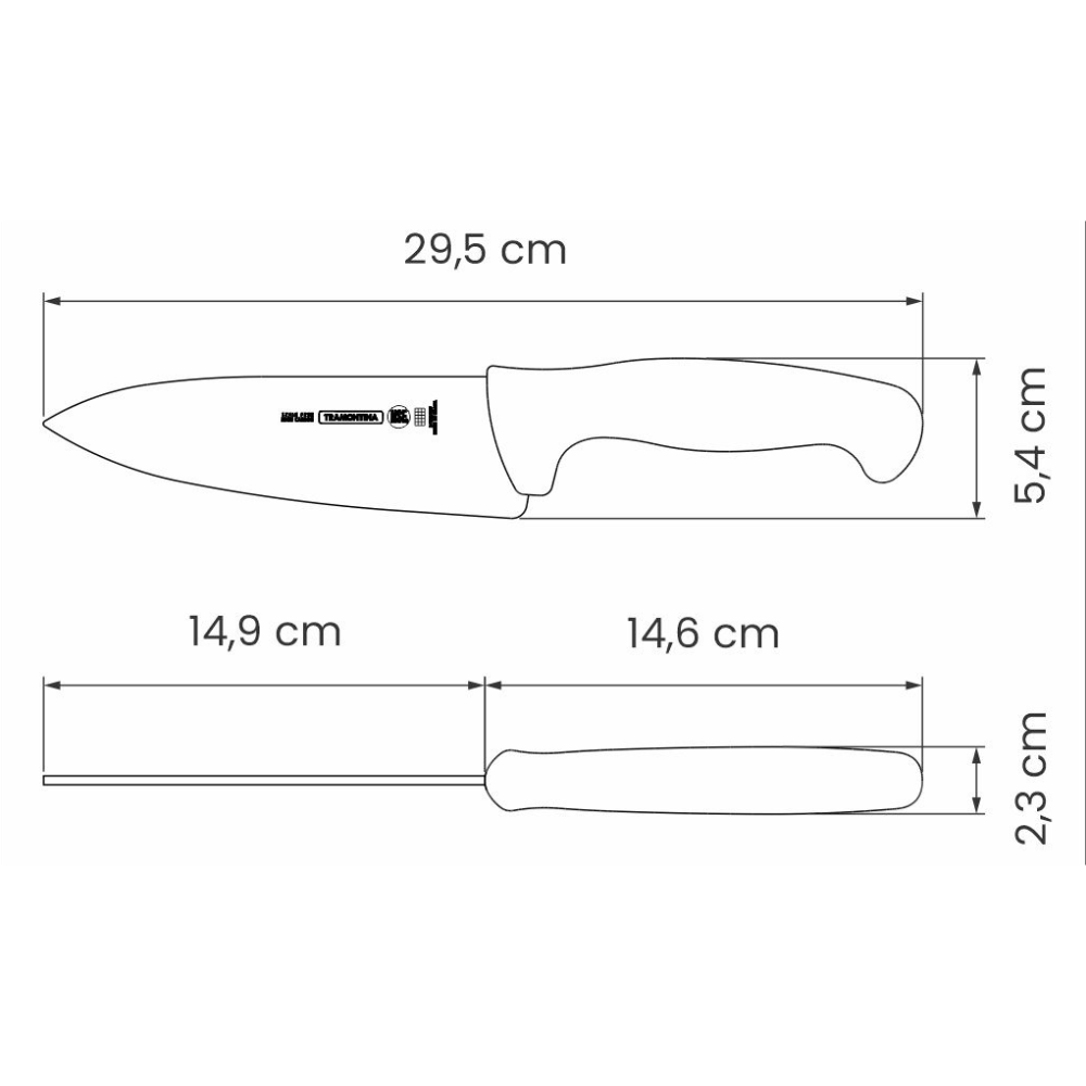 Cuchillo profesional para Chef 6 pulgadas azul Tramontina