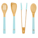 Set 4 Utensilios Bambu Menta@