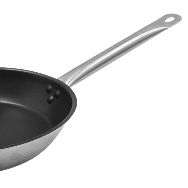 Sarten De Acero Inoxidable Con Antiadherente  26 Cm@