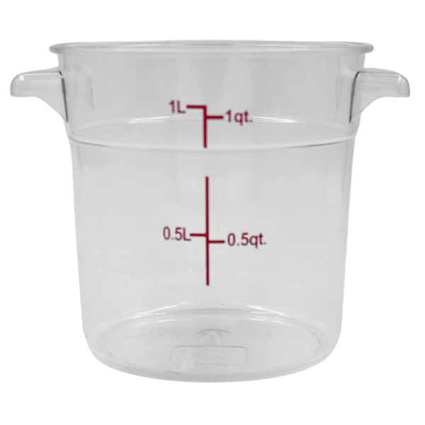 Contenedor  De Policarbonato Redondo 1L@
