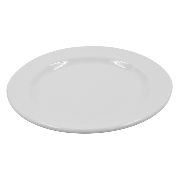 Plato Trinche Horeca 10.5 Pulg. Melamina Blanca