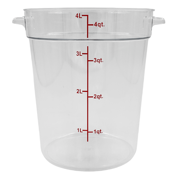 Contenedor  De Policarbonato Redondo 4L