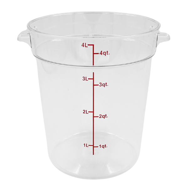 Contenedor  De Policarbonato Redondo 4L