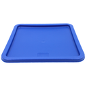Tapa Azul Para Contenedor  De Policarbonato Cuadrado 12L@