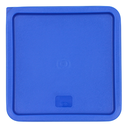 Tapa Azul Para Contenedor  De Policarbonato Cuadrado 18L@