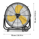Ventilador Taurus Colossal de piso tipo Tambor 24" Industrial @