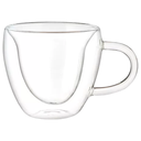 Taza con forma de corazón doble pared de Borosilicato 250 ml @
