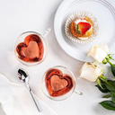 Taza con forma de corazón doble pared de Borosilicato 250 ml @