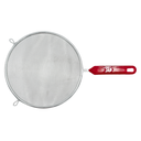 Colador Cromado 20 Cm Mango De Plastico Rojo