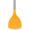 Cuchara plana Naranja con mango de acero y punta de silicon@