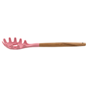 Cuchara para spaguetti Rosa con mango de madera y punta de silicon@