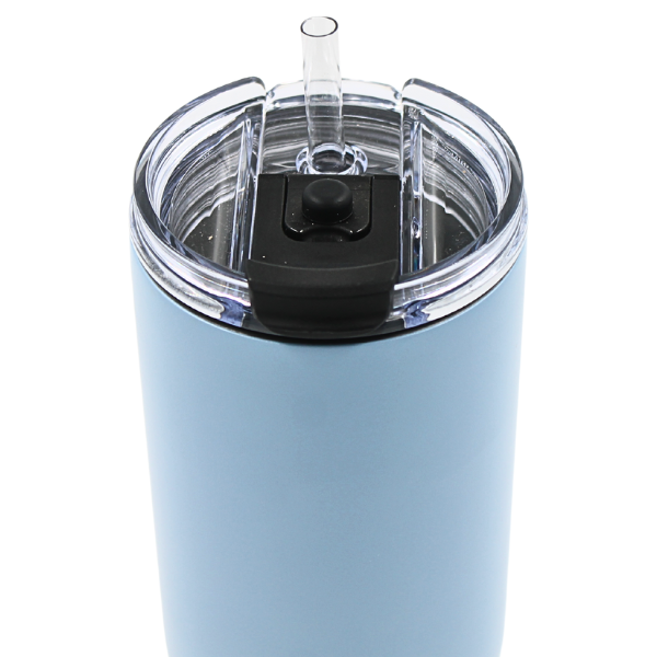 Termo Doble Pared De Acero Azul 900 Ml@