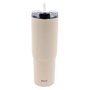 Termo Doble Pared De Acero Beige 900 Ml@