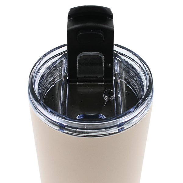 Termo Doble Pared De Acero Beige 900 Ml@