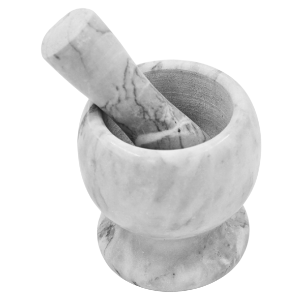 Juego Mortero y Mano de Marmol de 9 CM@