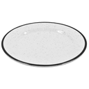 Plato Ensalada Melamina Blanca Con Borde Negro@