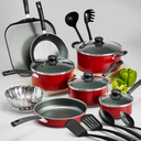 Batería de Cocina Tramontina Primeware Roja 18 Piezas