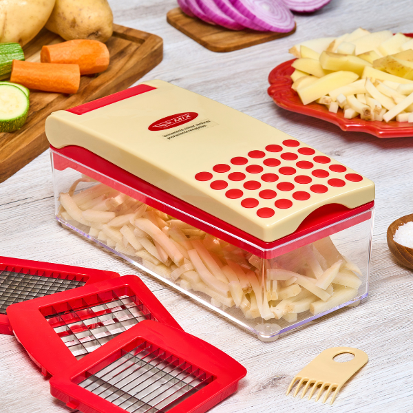 French Cutter Con 3 Aditamentos Navajas De Acero Inoxidable