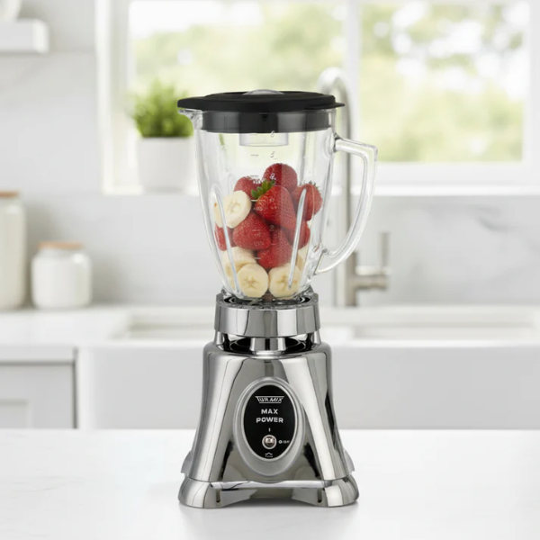 Licuadora Max Power Cromada Interruptor De 1 Velocidad Con Pulso@