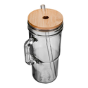 Juego de 2 tarros con tapa y popote 700 ml vidrio Home Sweet Home ATH-924 (12)