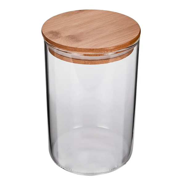 Frasco con tapa de bambu de 950 ml borosilicato HSH MOD. RG950 (24)