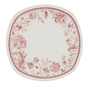 Vajilla de cerámica de 9 piezas Martina Corona cuadrada roja