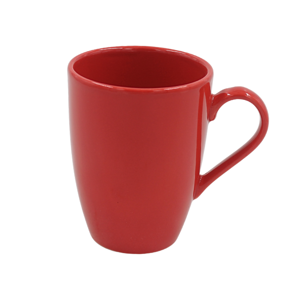 Vajilla de cerámica de 9 piezas Martina Corona cuadrada roja