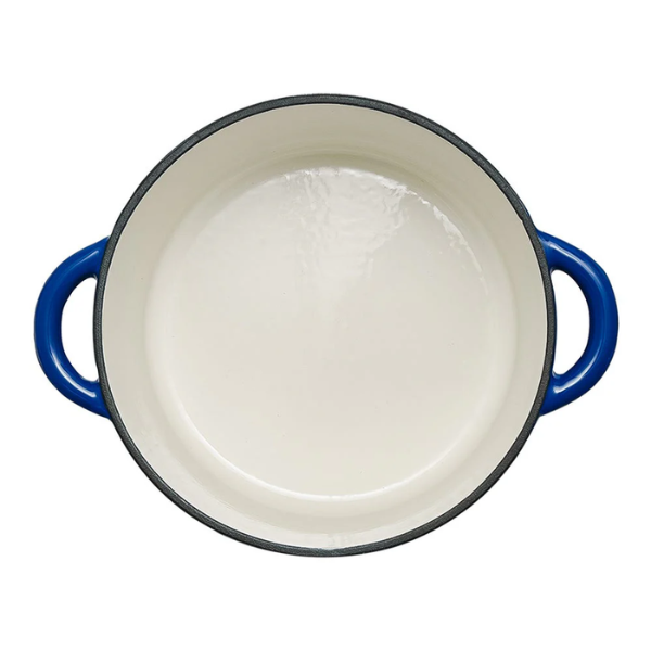 Olla de hierro fundido acabado peltre con tapa @