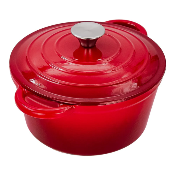 Olla de hierro fundido esmaltado con tapa 24 cm@