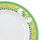 Plato extendido 8 " 20 cm melamina Bambú Verde Clorofila