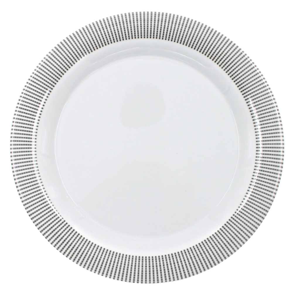 Plato extendido 8" 20 cm melamina Premium Elegantza Gris