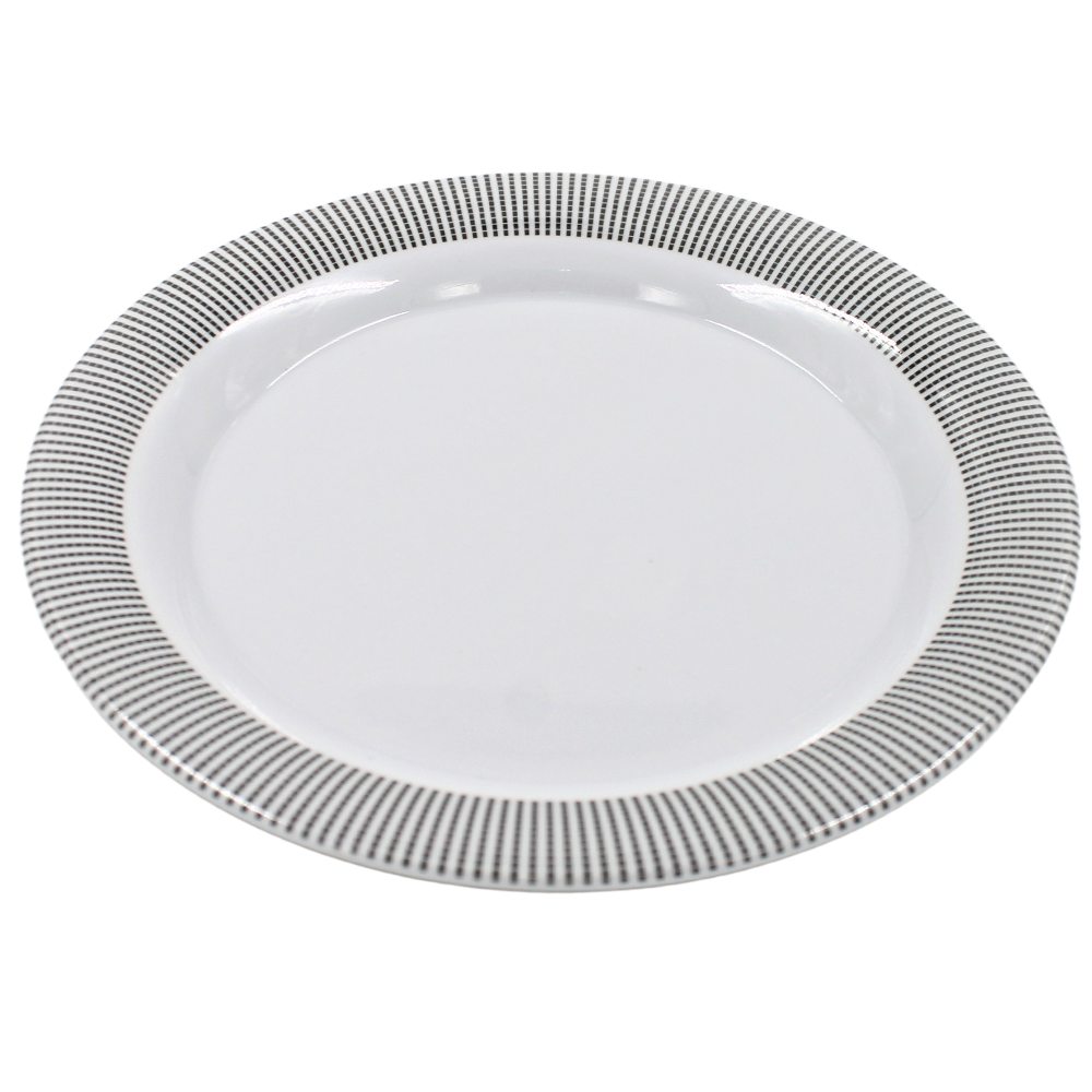 Plato extendido 8" 20 cm melamina Premium Elegantza Gris
