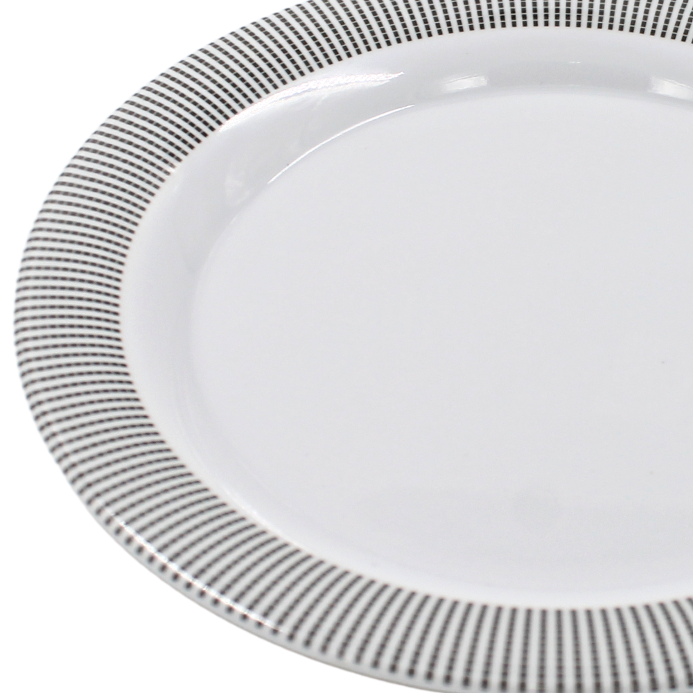 Plato extendido 8" 20 cm melamina Premium Elegantza Gris