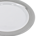 Plato extendido 8" 20 cm melamina Premium Elegantza Gris
