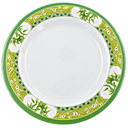 Plato extendido 9" 22.5 cm melamina Bambú Verde Clorofila