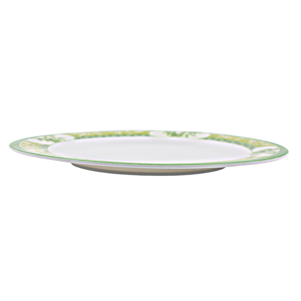 Plato extendido 9" 22.5 cm melamina Bambú Verde Clorofila
