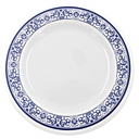 Plato extendido 9" 22.5 cm melamina talavera azul