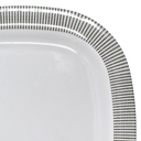 Plato cuadrado 8" 20 cm melamina Premium Elegantza Gris