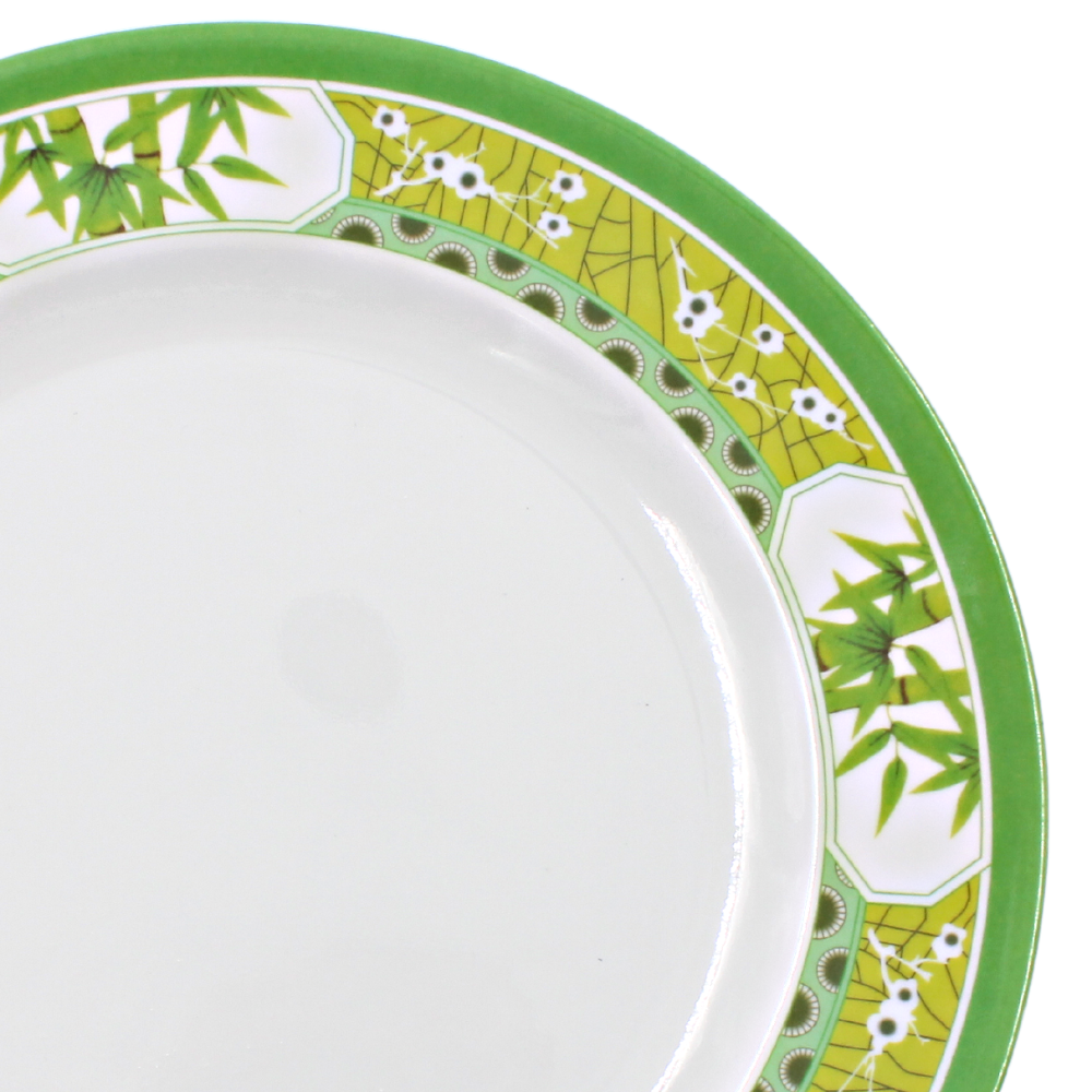 Plato extendido 10" 24.5 cm melamina Bambú Verde Clorofila