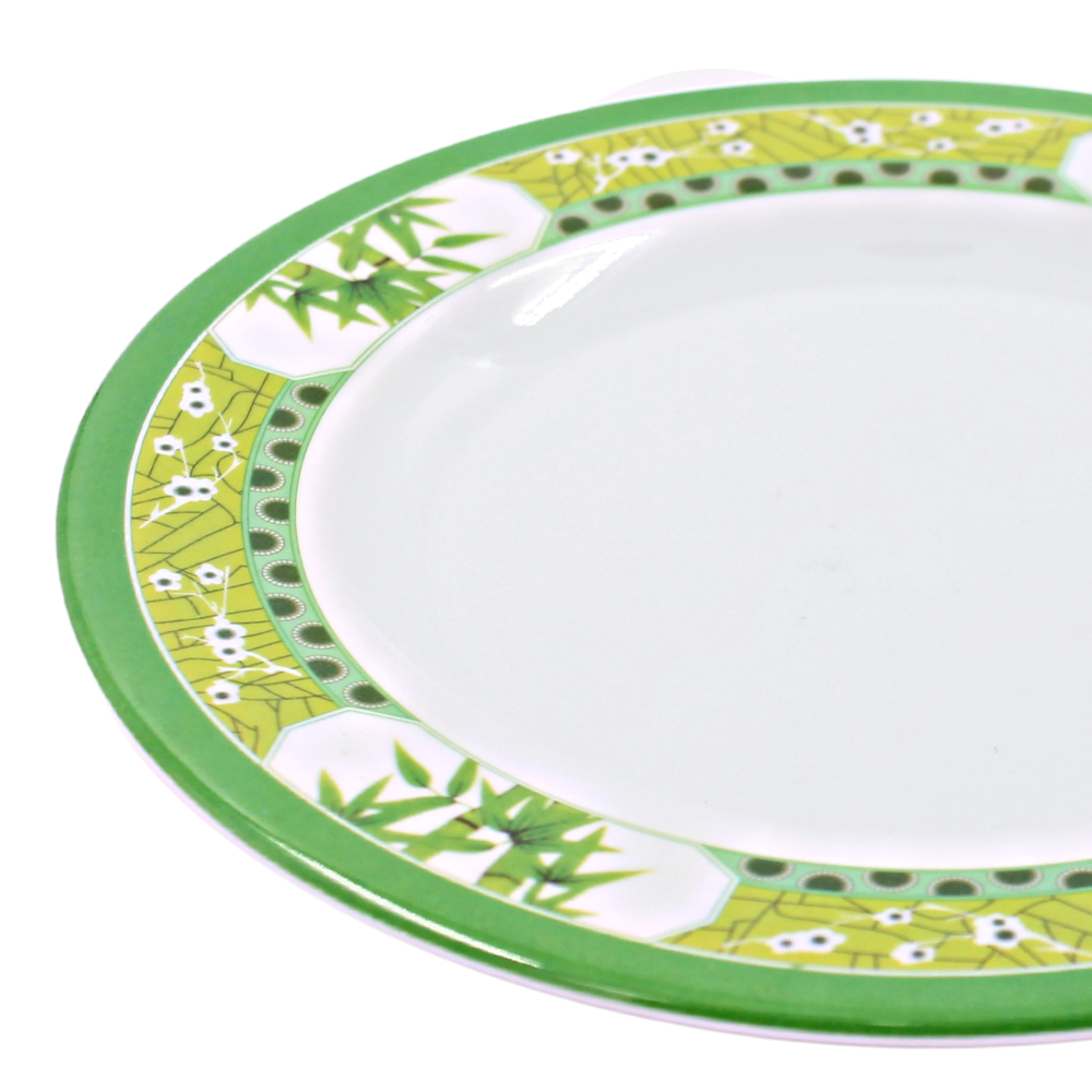 Plato extendido 10" 24.5 cm melamina Bambú Verde Clorofila
