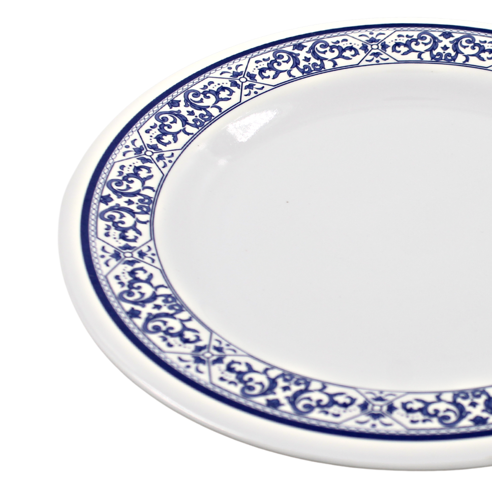 Plato extendido 10" 24.5 cm melamina talavera azul