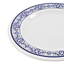 Plato extendido 10" 24.5 cm melamina talavera azul