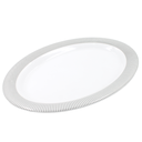 Plato oval 14" 36 cm melamina Premium Elegantza Gris