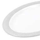 Plato oval 14" 36 cm melamina Premium Elegantza Gris