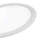 Plato oval 14" 36 cm melamina Premium Elegantza Gris