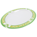 Plato oval 12" 30 cm melamina Bambú Verde Clorofila